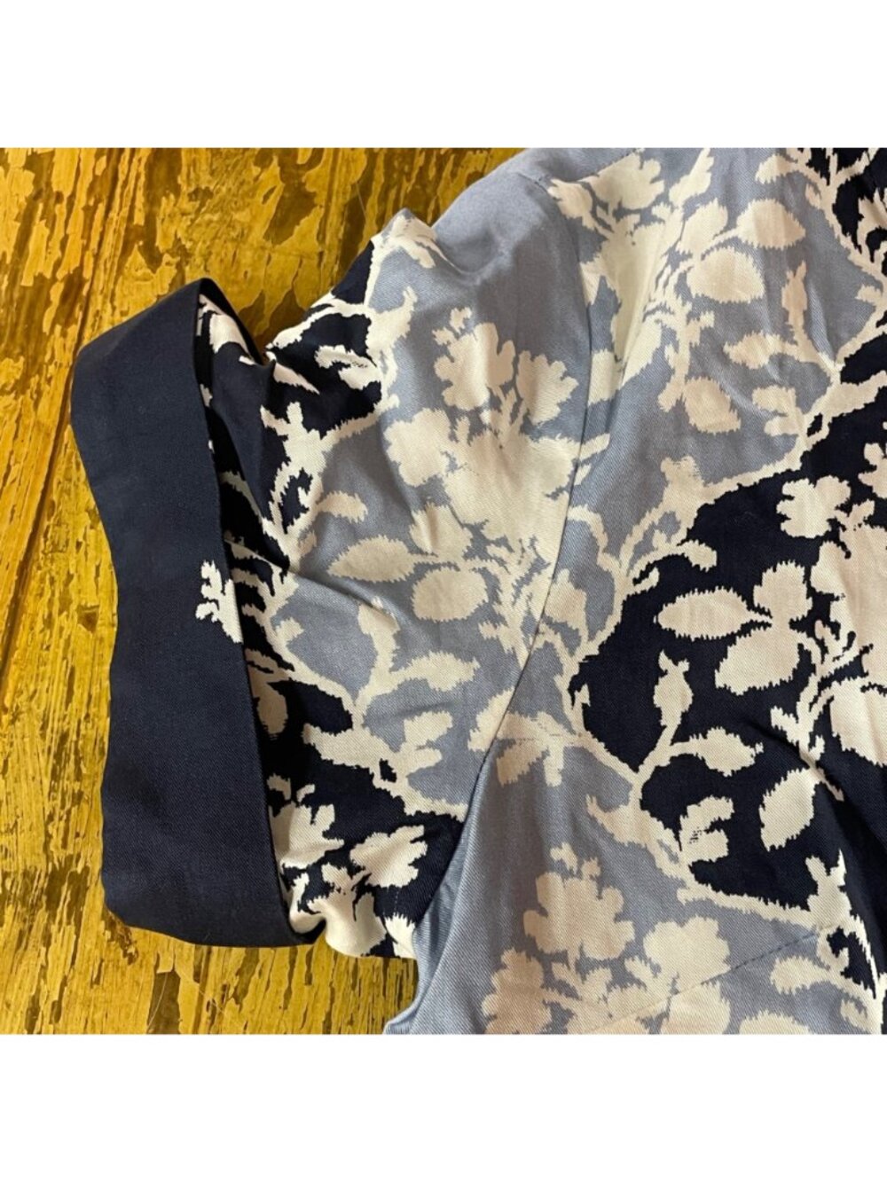 Tuckernuck Blue Fog Pleated Liza Dress Floral Sz SM Tencel Lightweight Spring - Picture 7 of 12